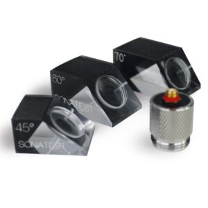 Interchangeable angle shoe transducers